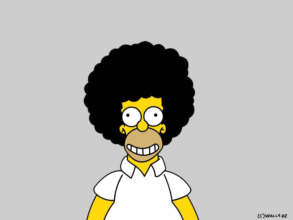 Les Simpsons Homer Afro