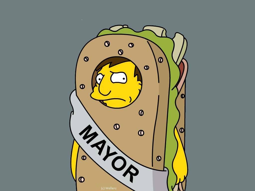 Les Simpsons Maire des Simpsons