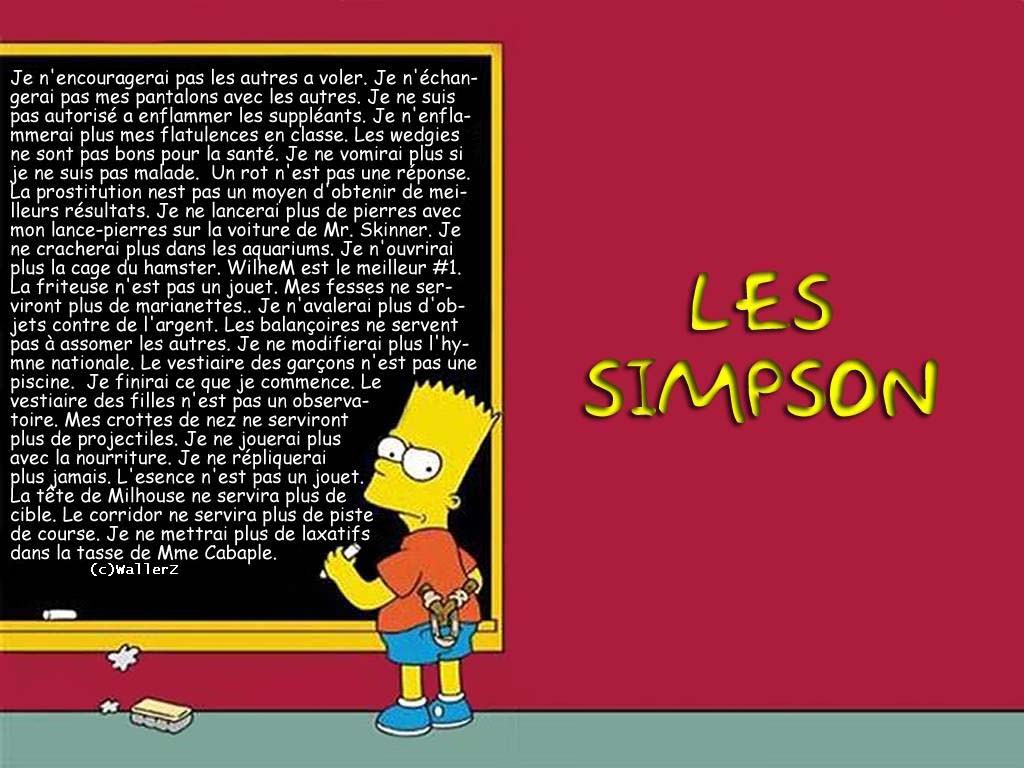 Les Simpsons Bart copie !