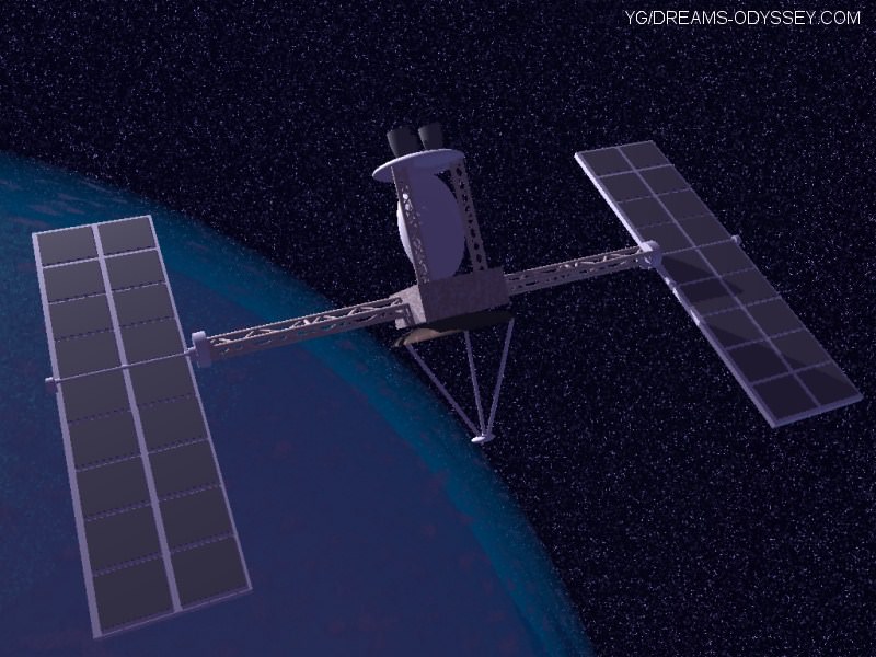 Satellites et Stations un sat en orbit