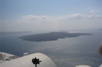 Grèce Le Volcan au milieu le l'îles