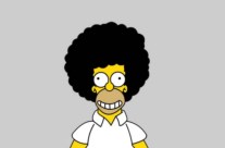 Les Simpsons Homer Afro