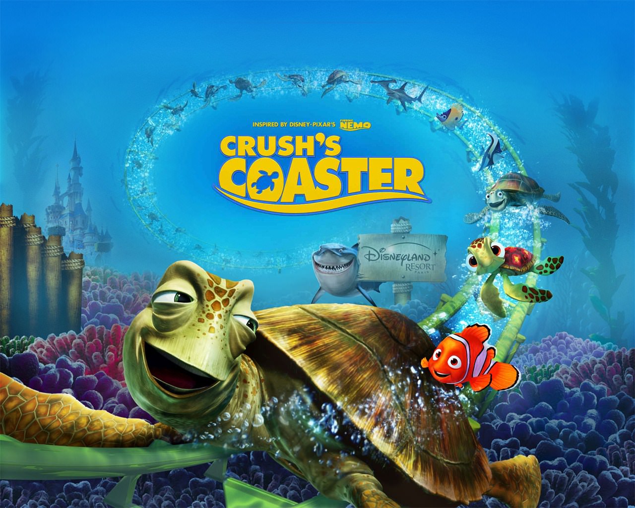 Le Monde de Nemo Némo - Crush's Coaster - DisneyLand Paris 15 Ans