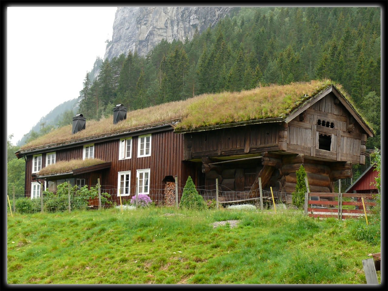 Norvege Ancienne ferme, Setesdal, Norvège