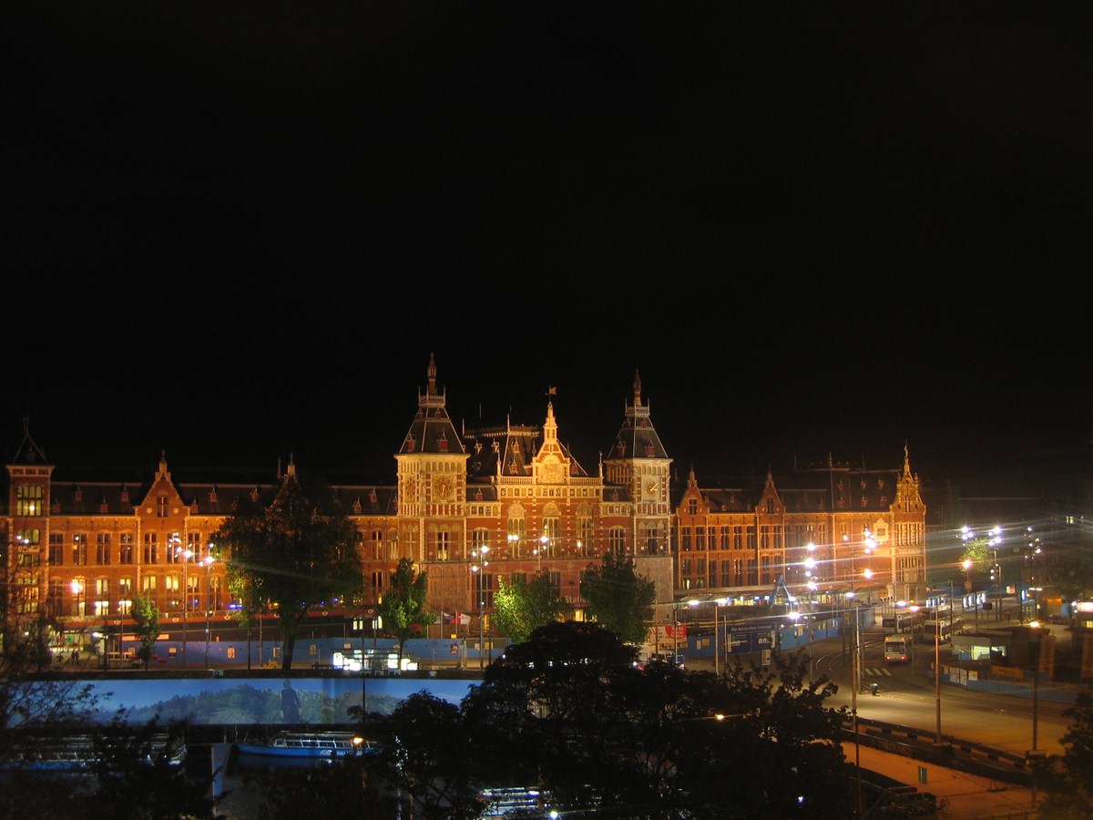 Pays Bas Amsterdam Central by Night