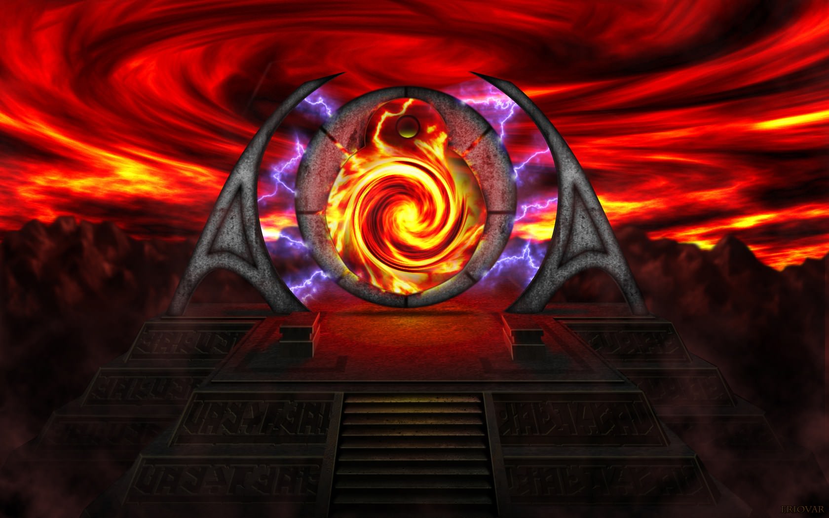 Paysages Fantasy LE portaille de flamme