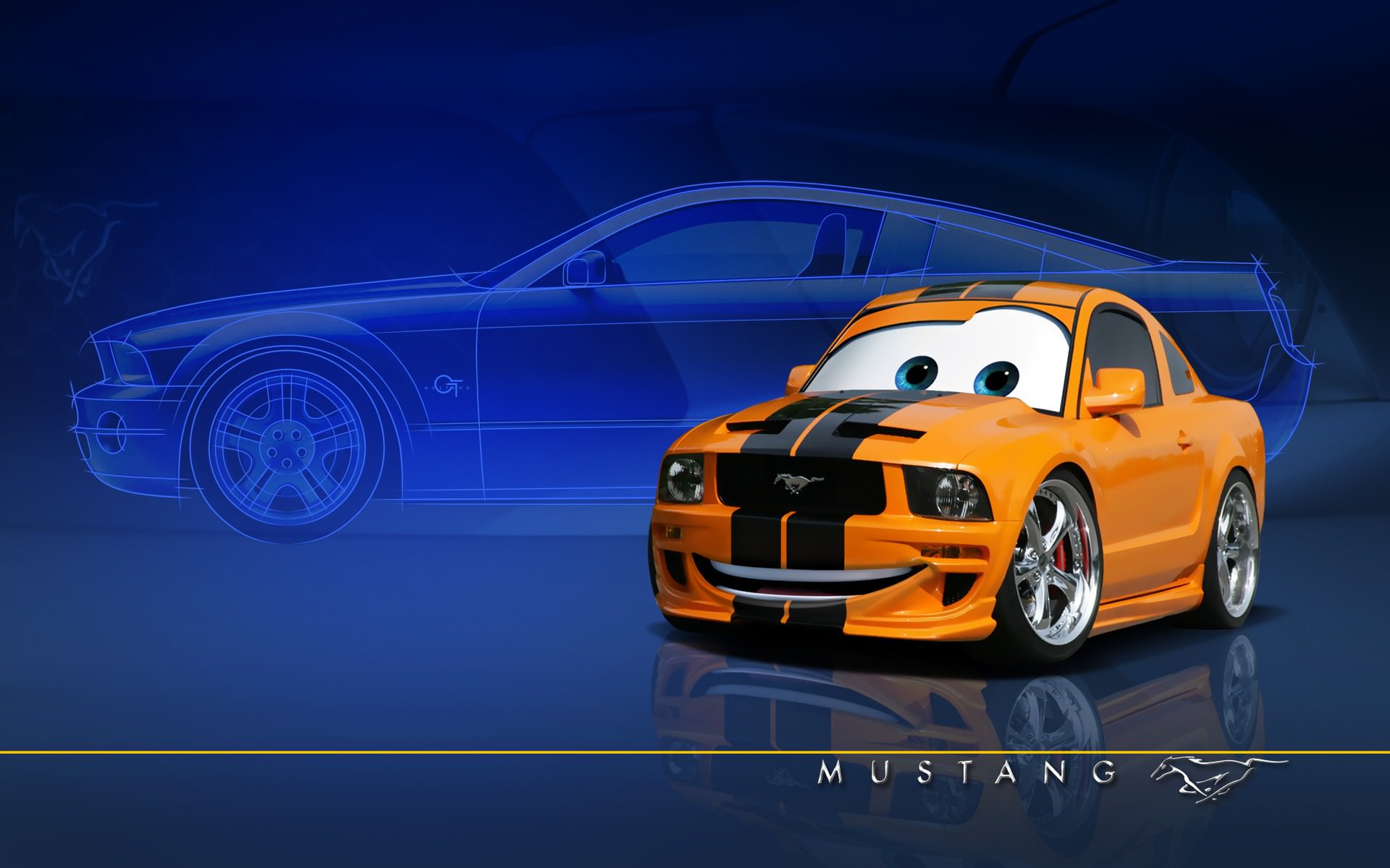 Cars 1 et 2 Pixarized Mustang