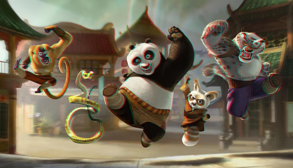 3D kung fu panda en relief