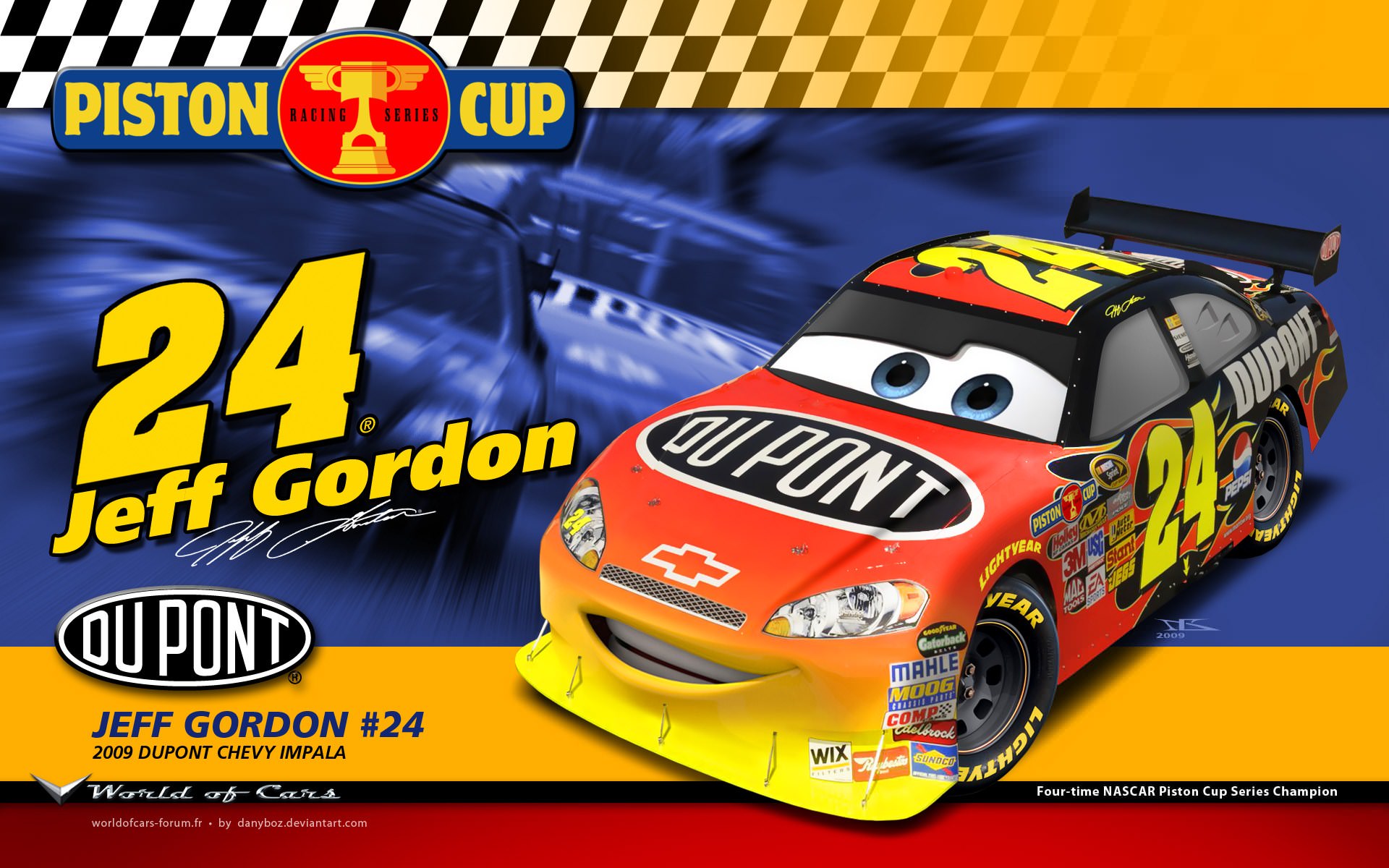 Cars 1 et 2 Jeff Gordon - Piston Cup Racer