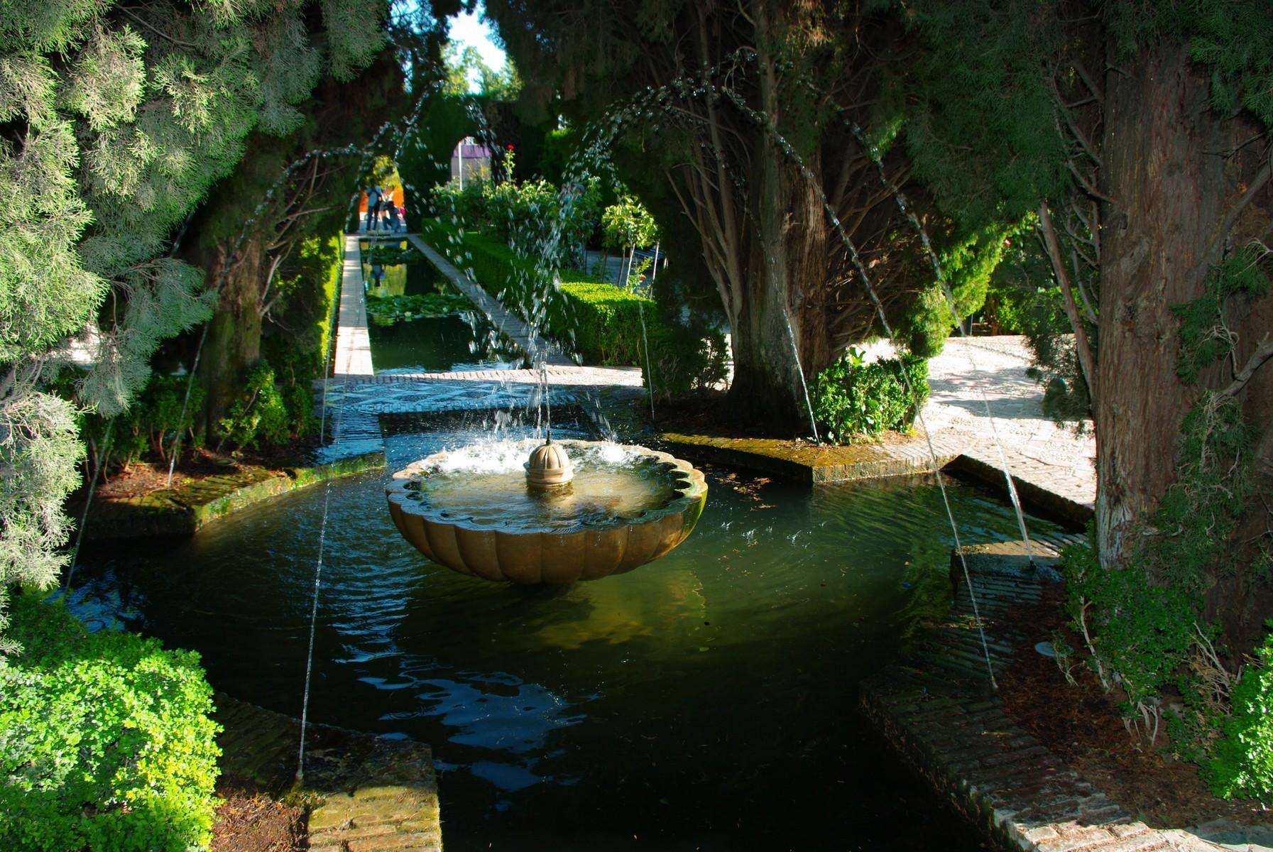 Espagne Grenade - Alhambra (Jardins du Palais d'été)