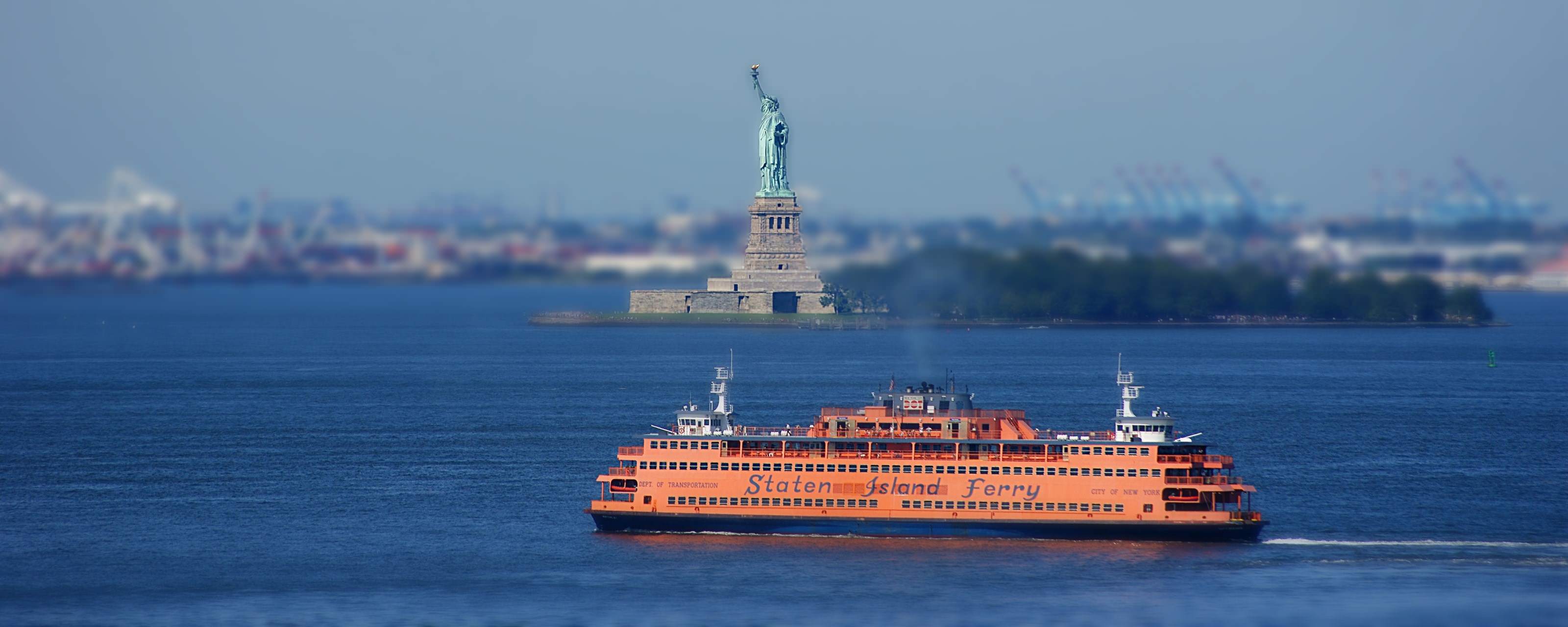New York Liberty Island - Effet Bokeh