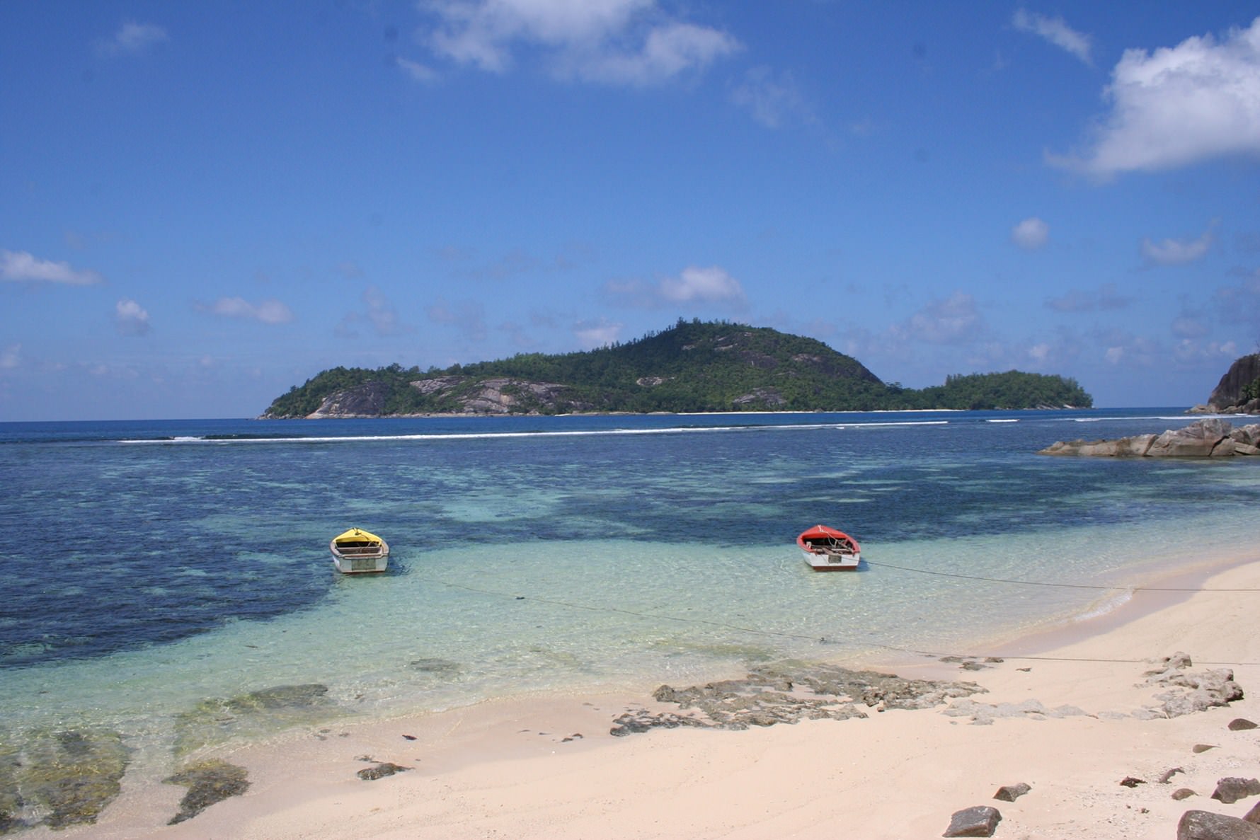 Les Seychelles Bateaux de pécheur, sur fond marin - Seychelles
