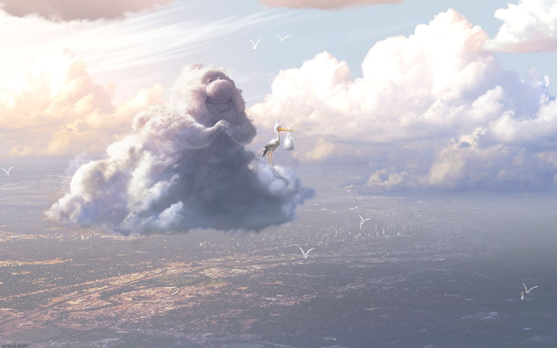Pixar et Divers courts metrages Partly Cloudy (passages nuageux)