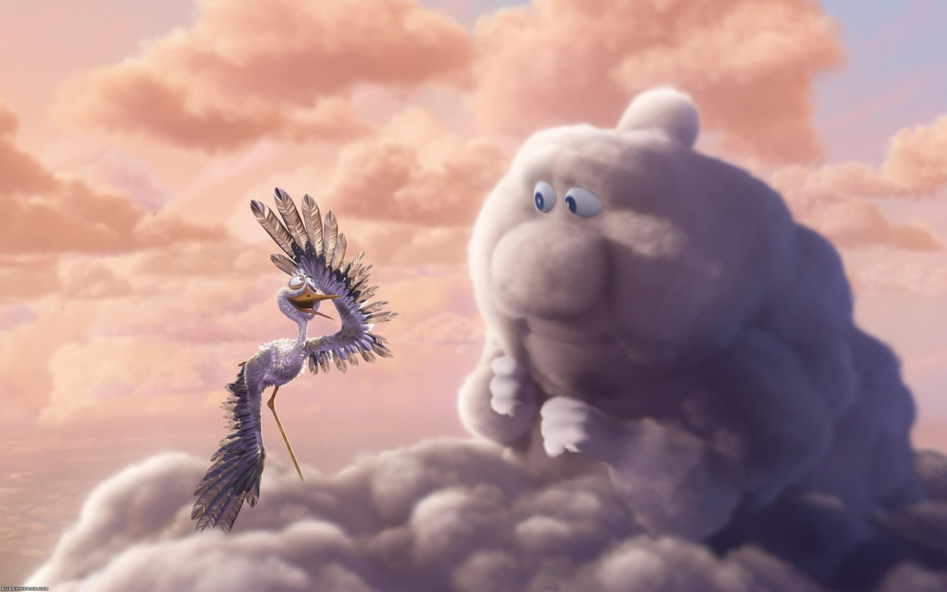 Pixar et Divers courts metrages Partly Cloudy (passages nuageux)
