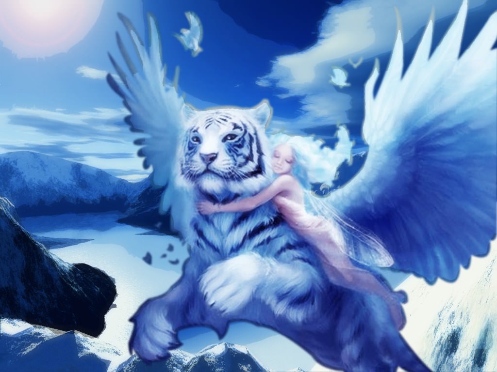 Creatures Lions et Tigres Ailes The Flying Tiger and The Little Angel