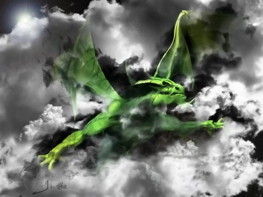 Fantaisie Dragon vert
