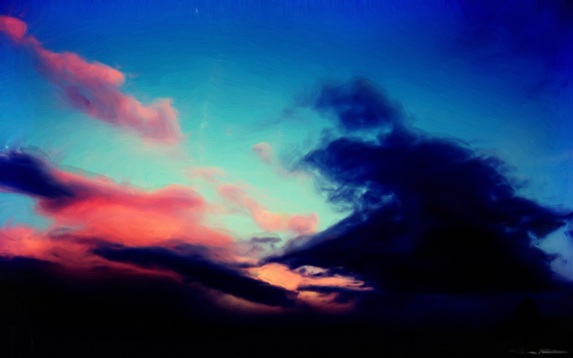 Ciels couchers de soleil Peinture du ciel