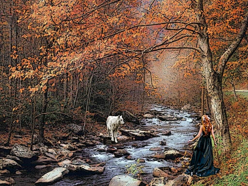 Paysages Fantasy La Belle et Le Loup