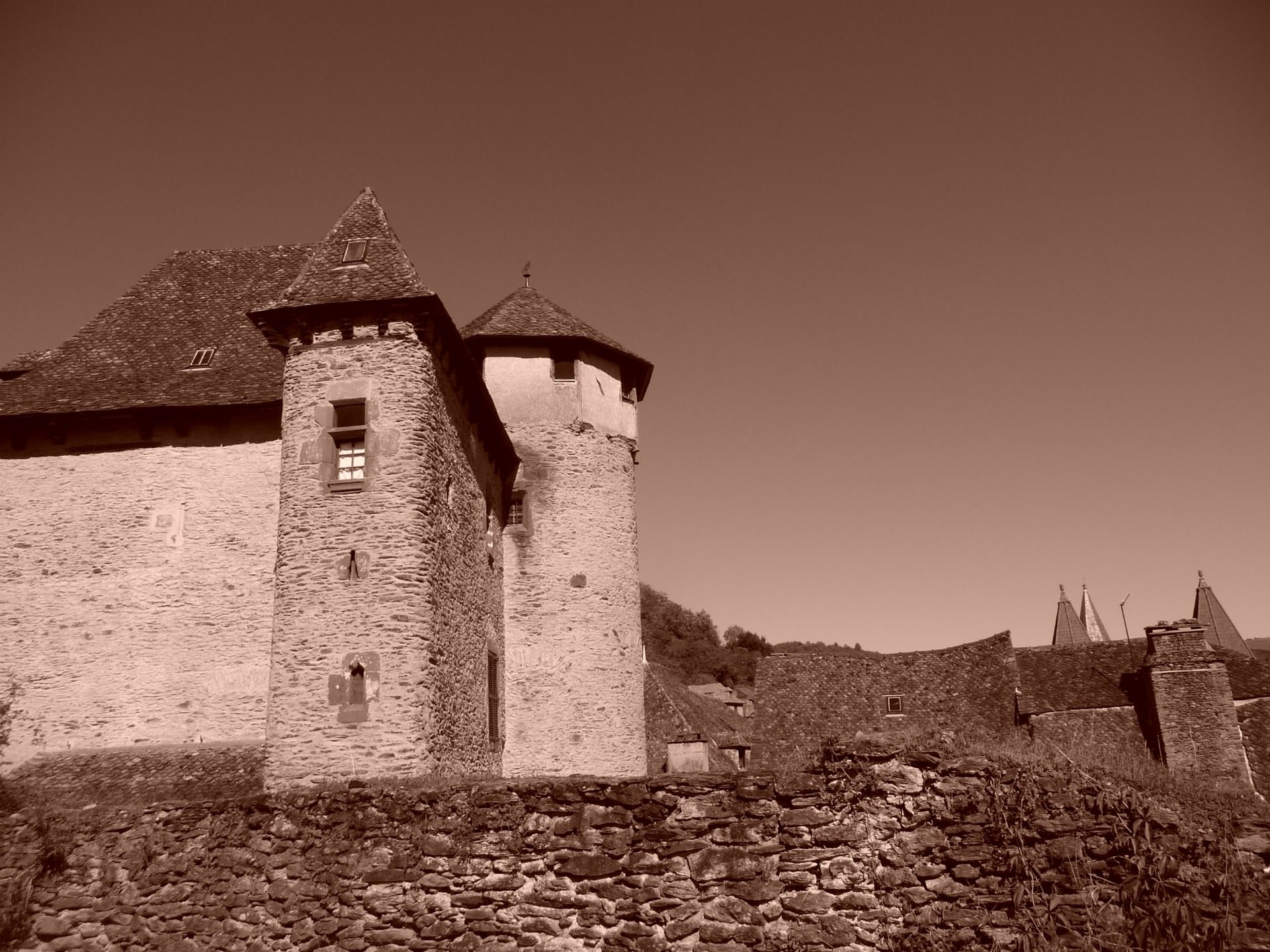 Chateaux et Palais Chateau a conques dans l'Aveyron