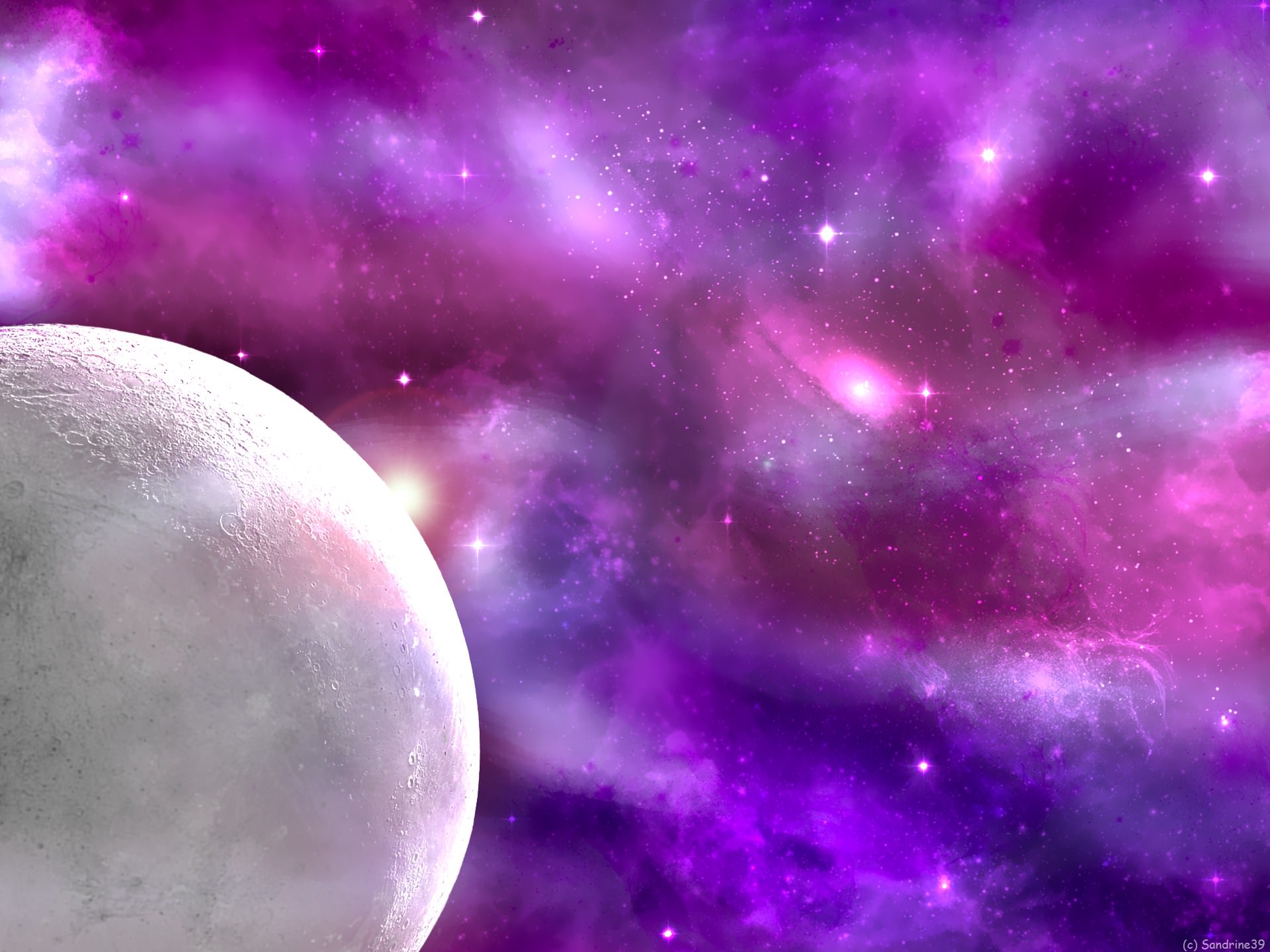 Espace et Univers Lune blanche