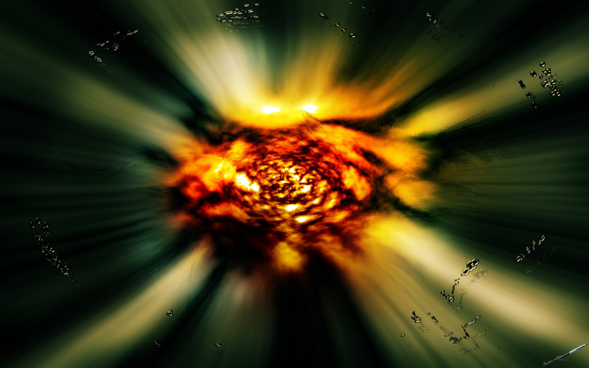 Espace et Univers Explosive particule