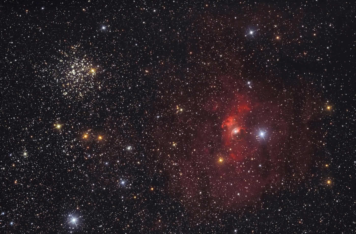 Etoiles et Nebuleuses M52 et la bulle