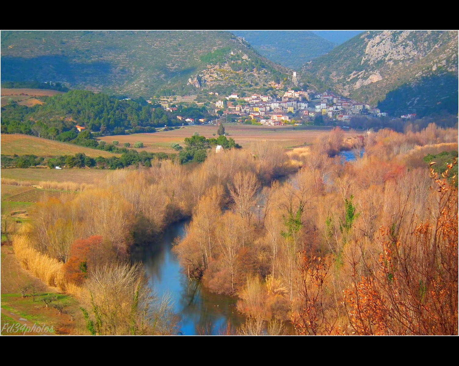 France Languedoc Roussillon Village de Roquebrun..