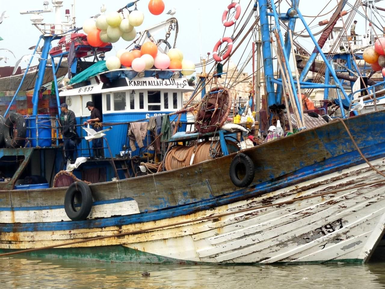 Maroc Bateau dans le port d'Essaouira