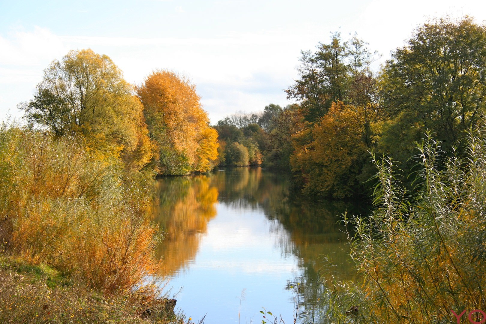 Fleuves et Rivieres Les reflets de l'automne sur la rivière