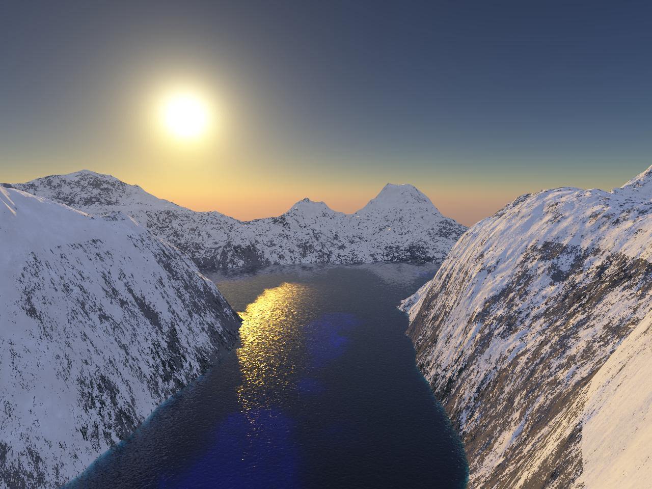 3D et Terragen Ouest Canadien 02 - Eau Plus Sombre