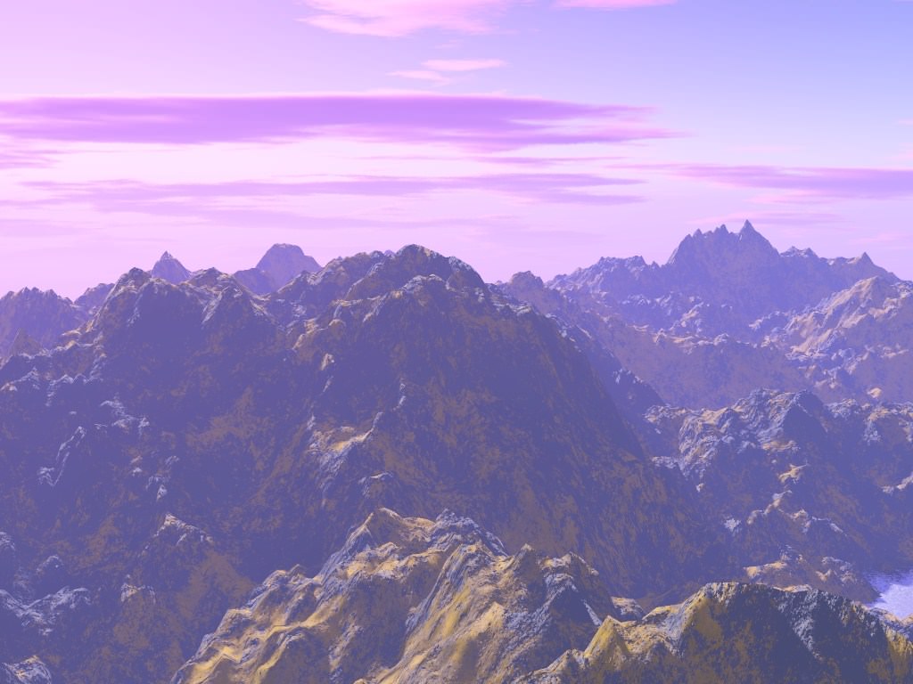 3D et Terragen montagnes
