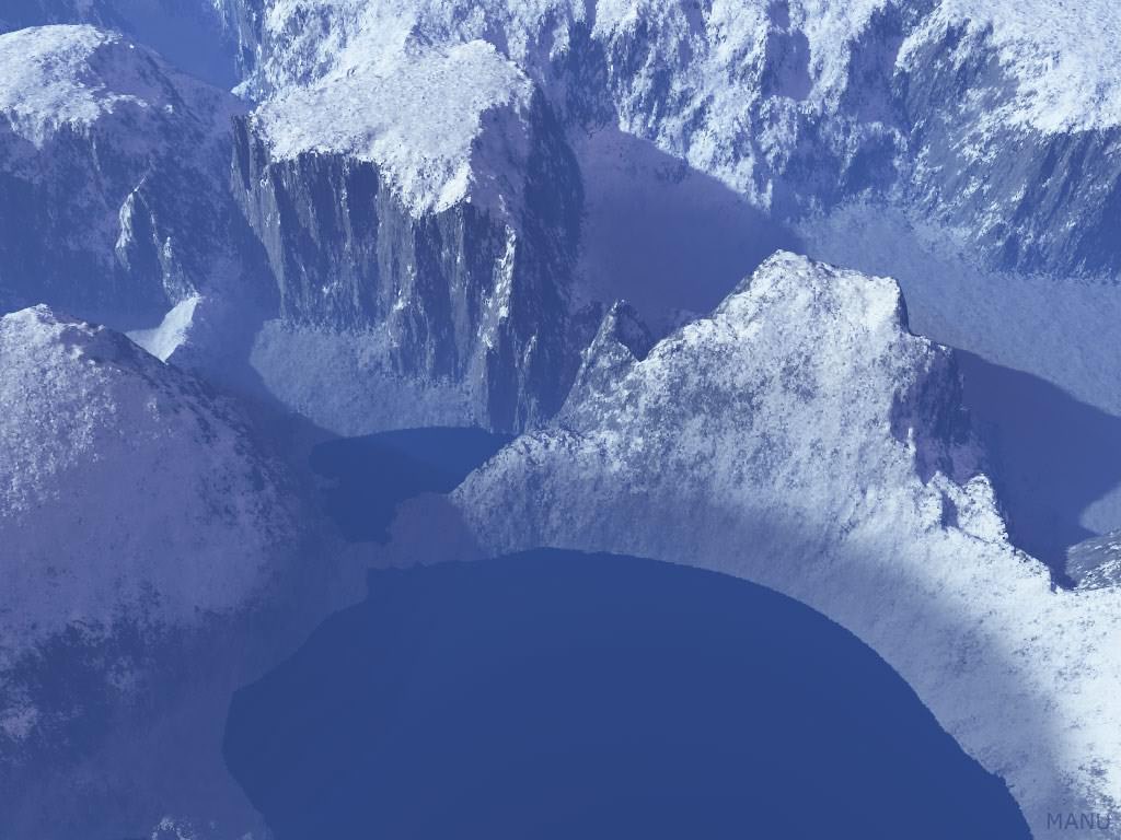 3D et Terragen Vallée glacée