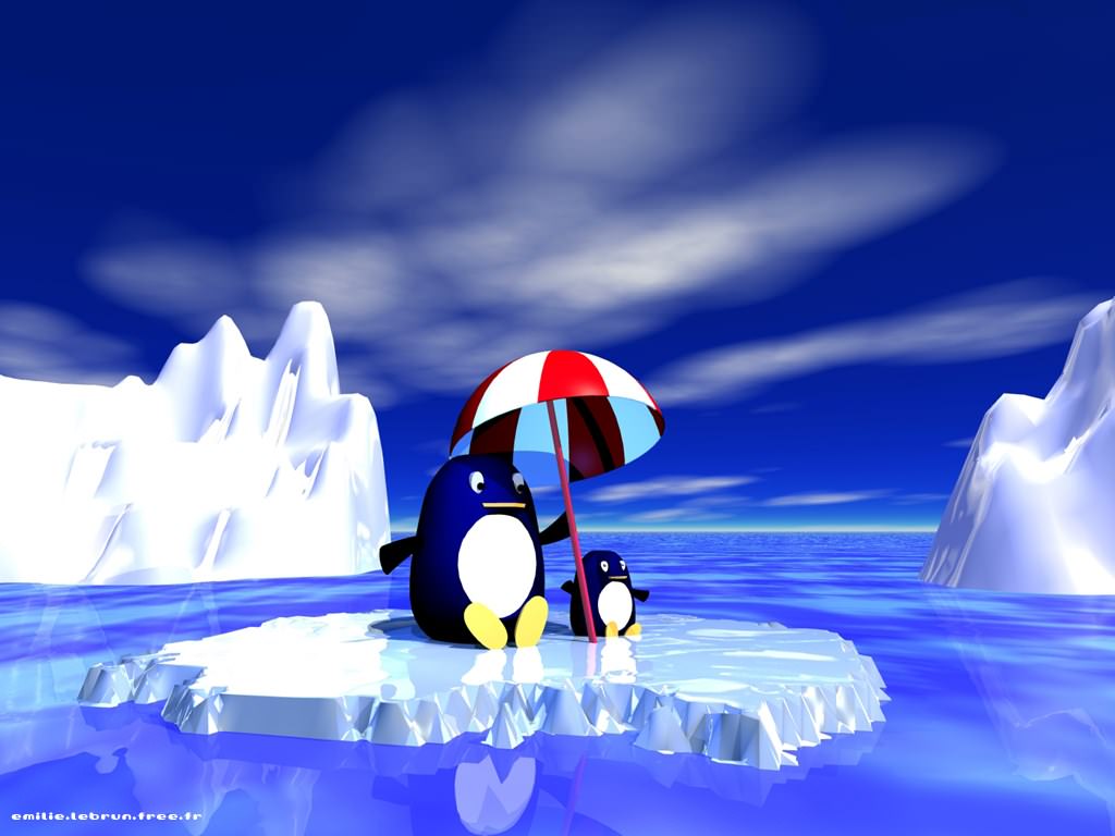 3D et Bryce Papa pinguin