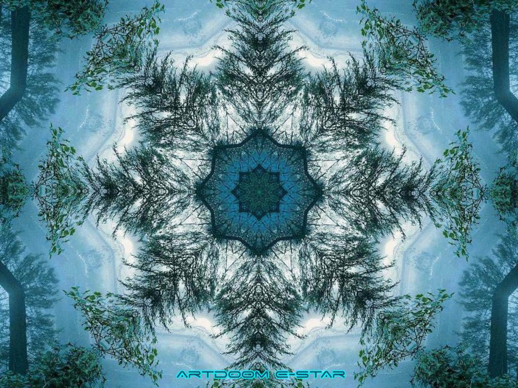 Fractales Kaleidoscopes Perfect Blue