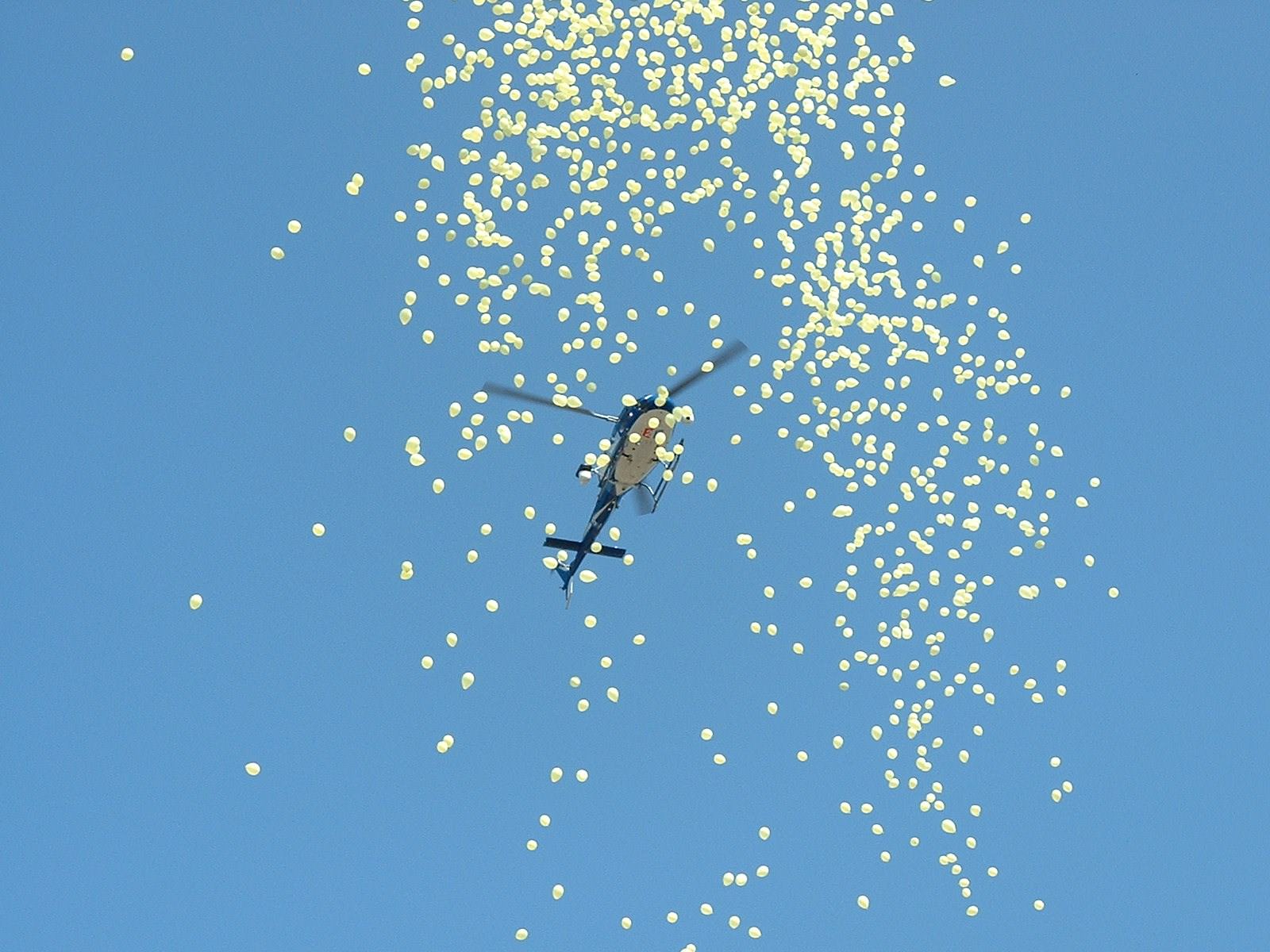 Helicopteres Laché de ballons