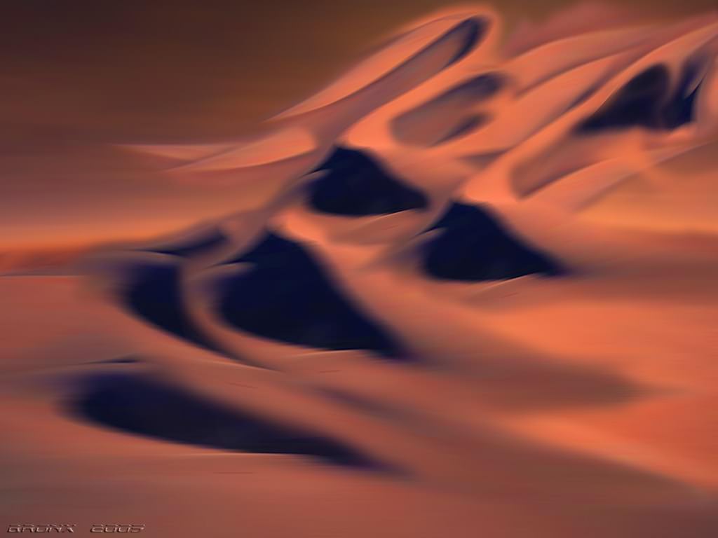 Abstrait mirage sur dune