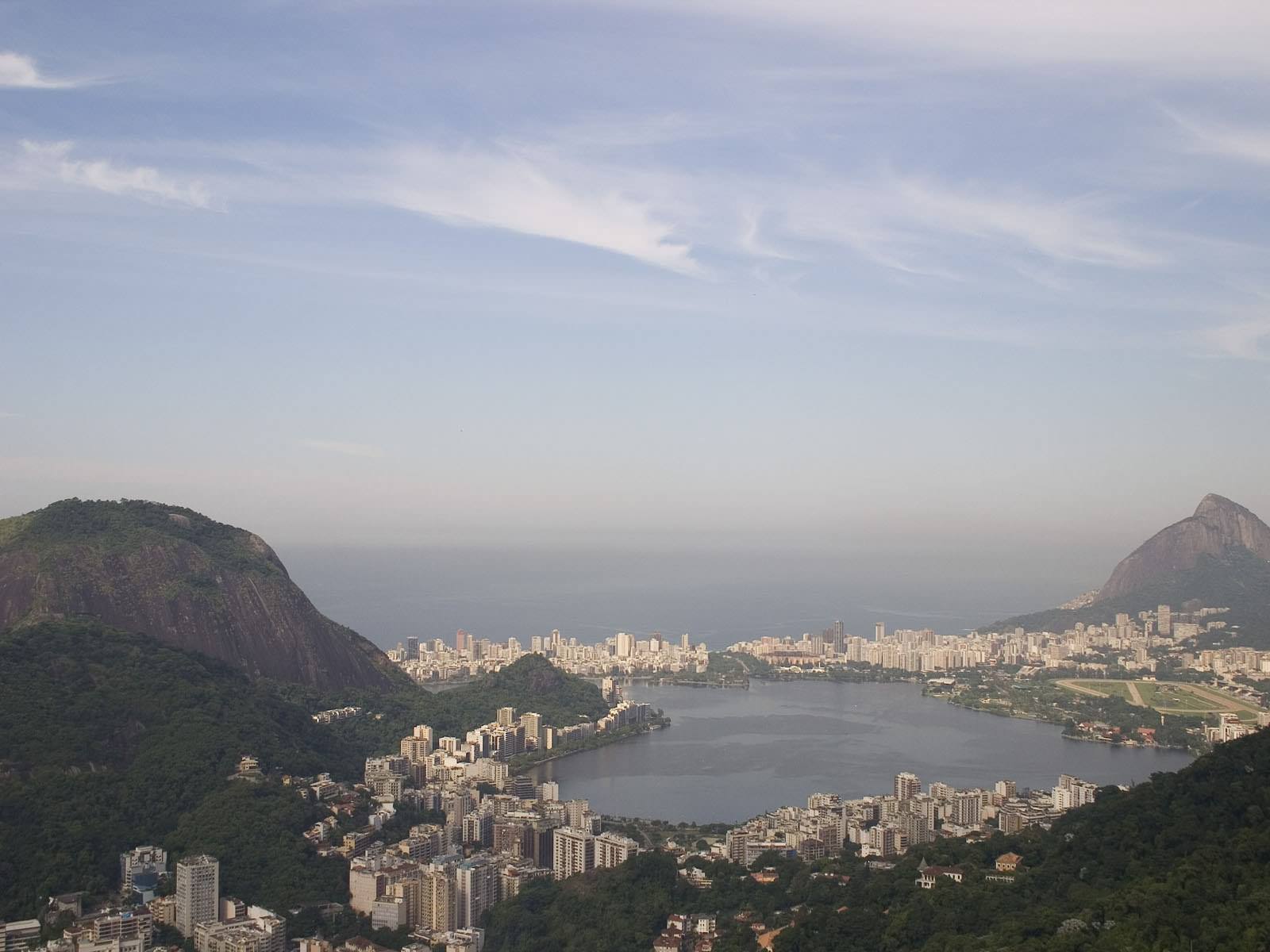 Bresil Brazil View of Lagoon in Rio