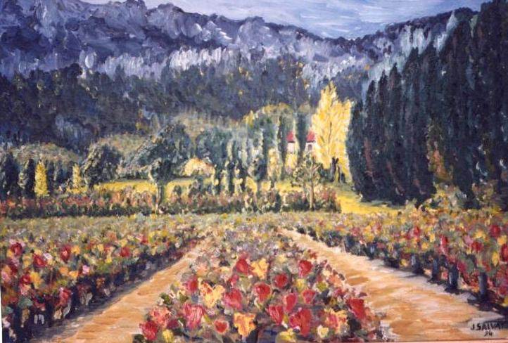Impressionniste Vignes rouges à Maury