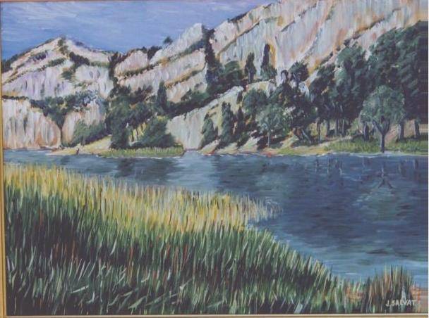 Impressionniste le Barrage de Puyseoue .