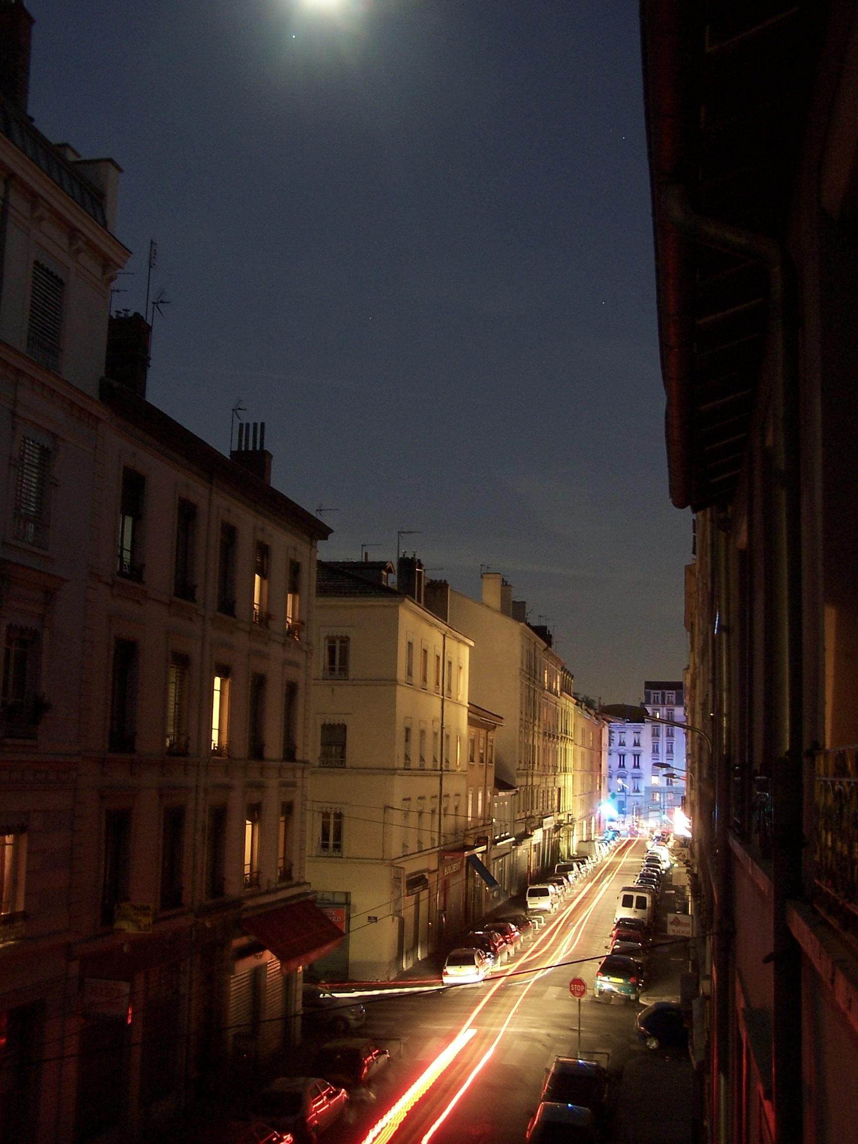 France Rhone Alpes Lyon- Street by night