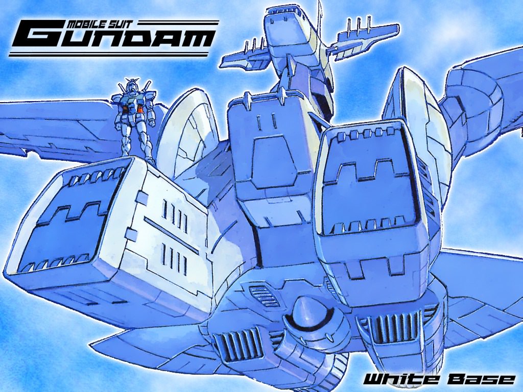 Gundam Wing Gundam & White Base