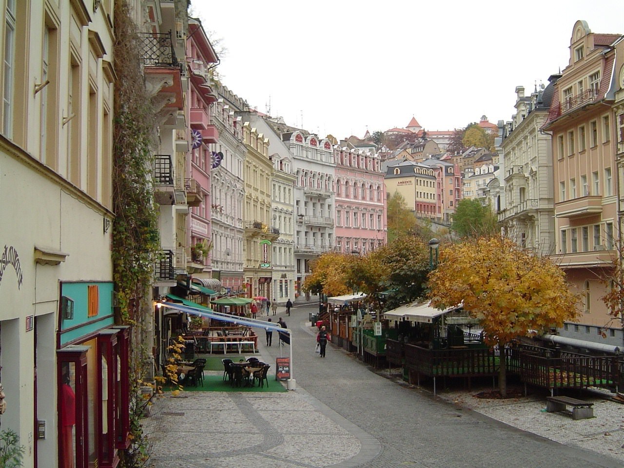 Republique Tcheque Rue piétonne de Karlovy Vary