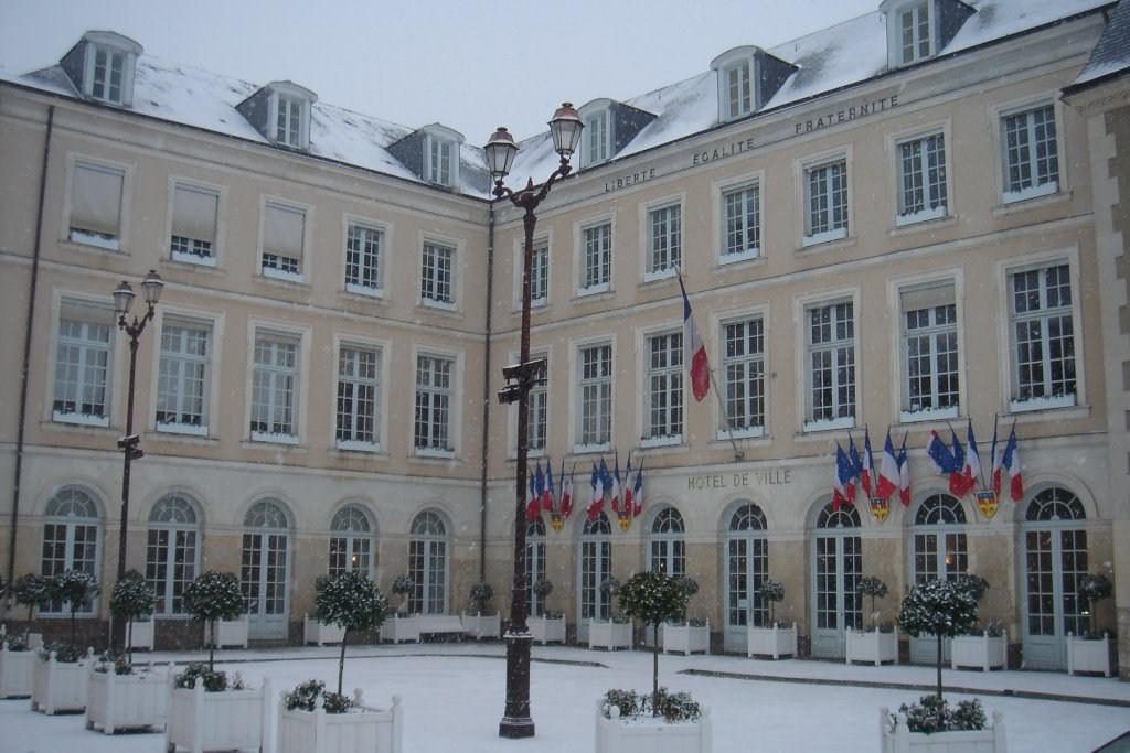 France Pays de Loire Mairie du Mans sous la neige