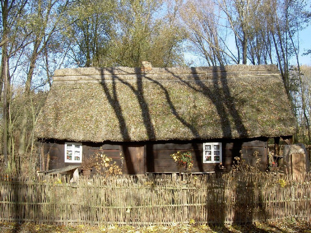 Pologne Maison de toit de chaume