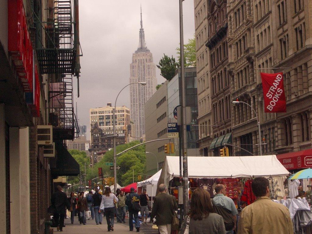 New York Empire State Building vu de Broadway