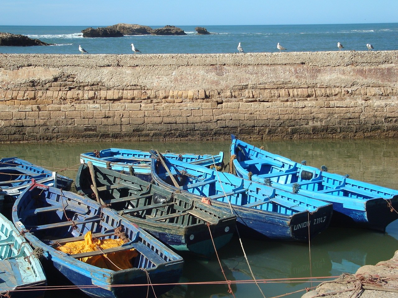 Barques et Pirogues Dans la ville Essaouira