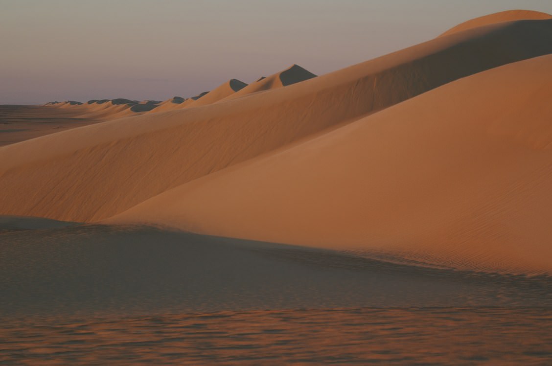 Deserts Dunes au coucher du soleil