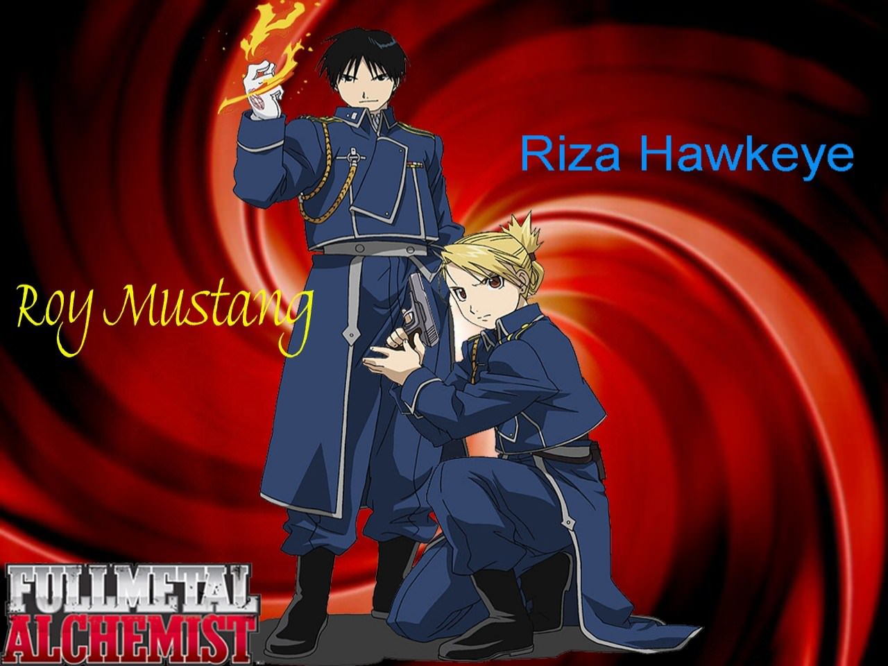 Fullmetal Alchemist Roy Mustang & Riza Hawkeye