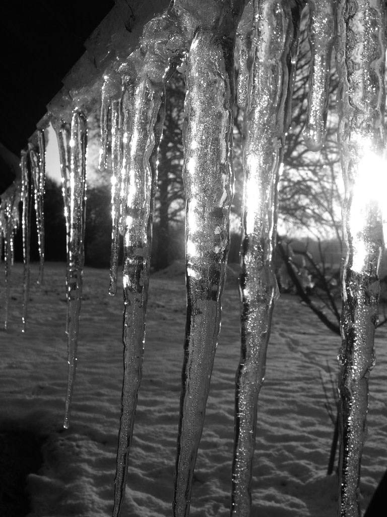 Saison hivernale stalactites